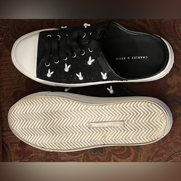 Charles & Keith Playful And Charming, Slip On Bunny-Studded Sneakers - Picture 5 of 9